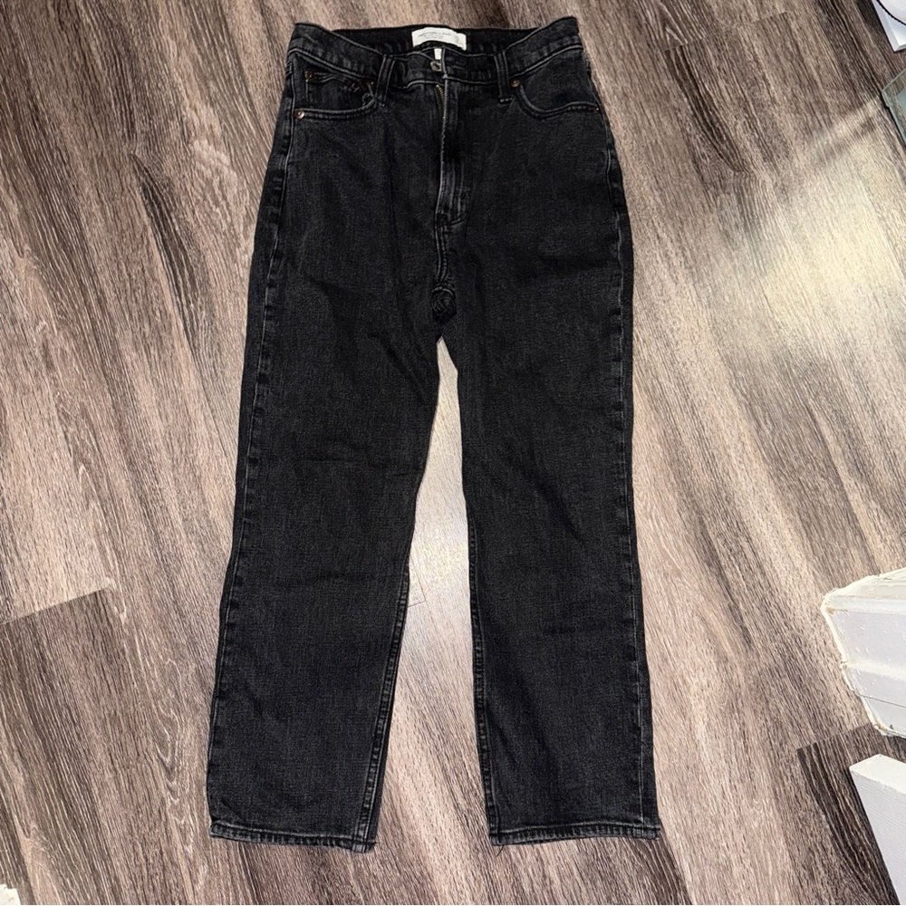 Abercrombie & Fitch Black Straight Leg Jeans